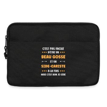 Beau gosse et side-cariste - Sacoche pour ordinateur portable 13 pouces - noir - Devant