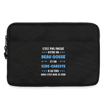 Beau gosse et side-cariste - Sacoche pour ordinateur portable 13 pouces - noir - Devant