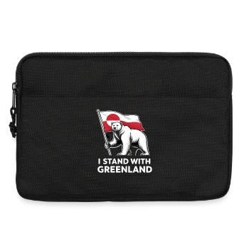 Drapeau de l’ours polaire du Groenland - Sacoche pour ordinateur portable 13 pouces - noir - Devant