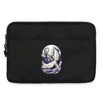 Japan Fischer Kraken Kampf – Ukiyo-e Tintenfisch - Laptoptasche 13" - Schwarz - Vorne