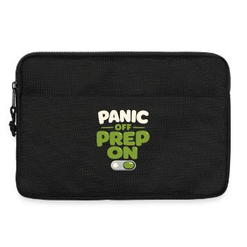 Calmness beats panic, lifestyle, - Laptop bag 13" - black - Front
