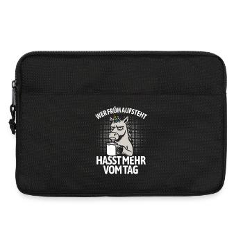 Unicorn - If you get up early, you hate more of the day - Laptop bag 13" - black - Front