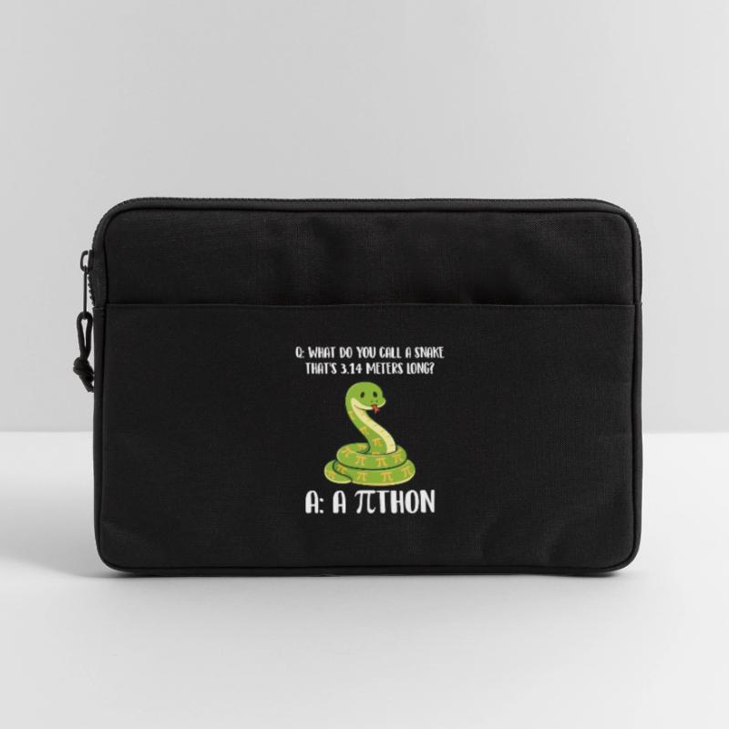 Snake 3.14 Meters Long Pi Day Python Joke Laptop bag 13"