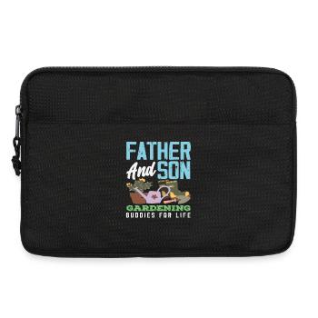 Vater Sohn Pflanzenliebhaber Gartenarbeit - Laptoptasche 13" - Schwarz - Vorne
