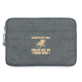 Partial retirement 2026 Finally I have my peace - Laptop bag 13" - heather grey - Front