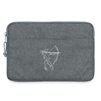 Bogenschütze Zeichnung - Laptoptasche 13" - Grau meliert - Vorne