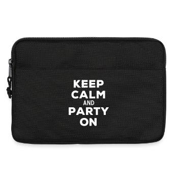 Keep Calm And Party On Bold Party Quote - Laptop bag 13" - black - Front