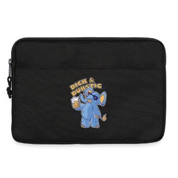 Fat and Thirsty Funny Saying Drinking Beer - Laptop bag 13" - black - Front