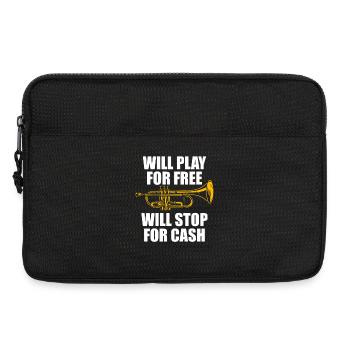Will play for free Trompete Trompetenspieler - Laptoptasche 13" - Schwarz - Vorne