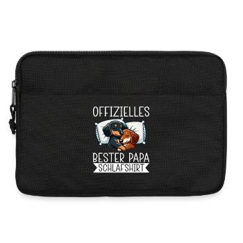 Offizielle Bester Papa Schnarchshirt Dachshund - Laptoptasche 13" - Schwarz - Vorne