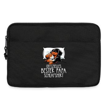 Offizielle Bester Papa Schnarchshirt Dachshund - Laptoptasche 13" - Schwarz - Vorne