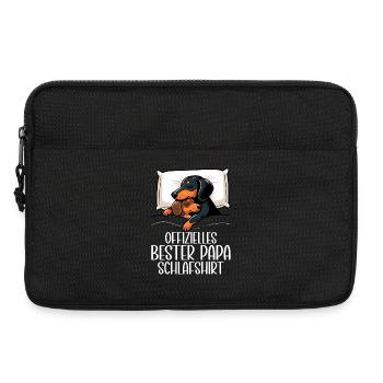 Offizielle Bester Papa Schnarchshirt Dachshund - Laptoptasche 13" - Schwarz - Vorne