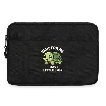 Idée de cadeau drôle sur le mème humoristique de la Tortue - Sacoche pour ordinateur portable 13 pouces - noir - Devant