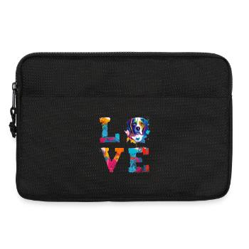 Beagle Love Pop Art coloré Style de chien - Sacoche pour ordinateur portable 13 pouces - noir - Devant