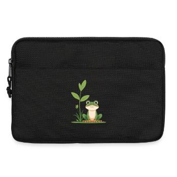 Little frog in the grass forest - Laptop bag 13" - black - Front