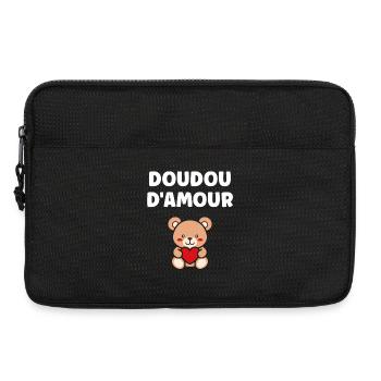 Doudou d'Amour Teddy Coeur Rouge - Sacoche pour ordinateur portable 13 pouces - noir - Devant