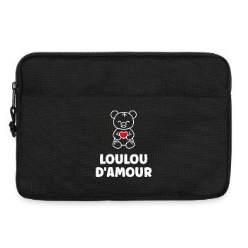 Ourson Coeur Rouge LOULOU - Sacoche pour ordinateur portable 13 pouces - noir - Devant