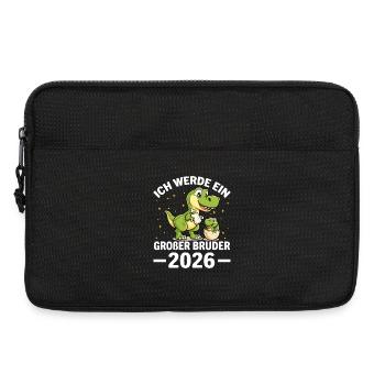 Les enfants, je vais être un grand frère Dino 2026 - Sacoche pour ordinateur portable 13 pouces - noir - Devant