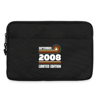Limited Edition 2008 18th Birthday Gift - Laptop bag 13" - black - Front