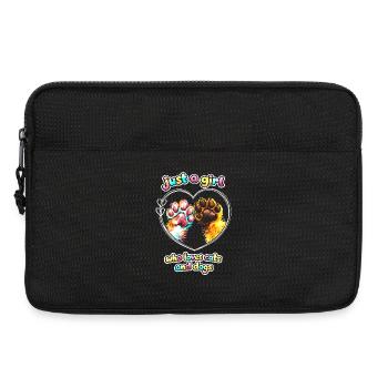 Just a Girl: Liebe zu Katzen und Hunden - Laptoptasche 13" - Schwarz - Vorne