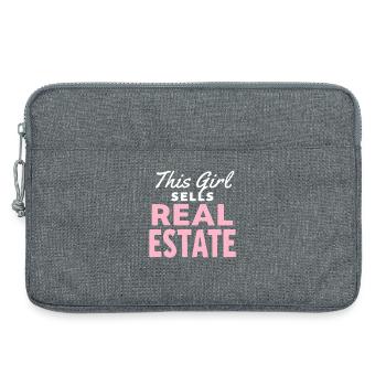 This Girl Sells Real Estate - Laptop bag 13" - heather grey - Front