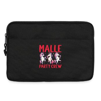 Malle Party Crew Einhorn - Laptoptasche 13" - Schwarz - Vorne