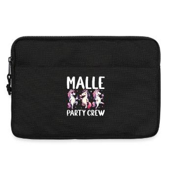 Équipe de la fête de la merle, licorne qui boit Fun à Majorque - Sacoche pour ordinateur portable 13 pouces - noir - Devant