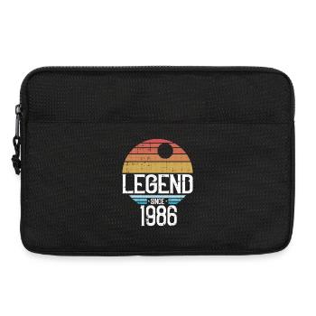 Legend 1986 Retro Sun Logo - Laptop bag 13" - black - Front