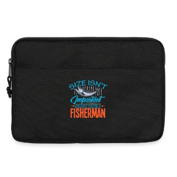 Fishing Angler Fish Fisherman Sayings Petri Heil - Laptop bag 13" - black - Front