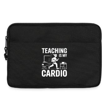 Teaching Is My Cardio Teacher Design - Laptop bag 13" - black - Front