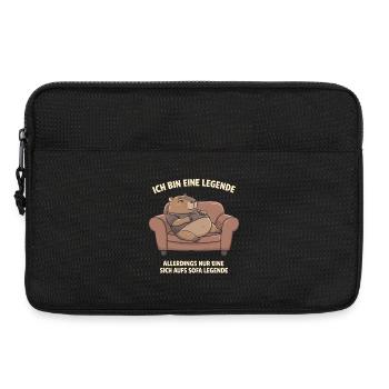 Capybara Sofa Legende lustiges Relax Motiv - Laptoptasche 13" - Schwarz - Vorne