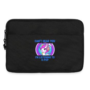 Ich höre dich nicht, ich höre K-Pop Unicorn Kpop - Laptoptasche 13" - Schwarz - Vorne
