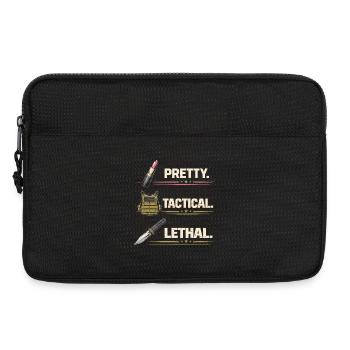 Soldat féminine assez tactique et létale - Sacoche pour ordinateur portable 13 pouces - noir - Devant