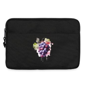 Weintrauben Aquarell  - Laptoptasche 13" - Schwarz - Vorne