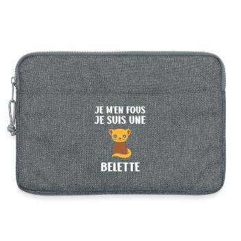 Belette Attitude Je M'en Fous - Sacoche pour ordinateur portable 13 pouces - gris chiné - Devant