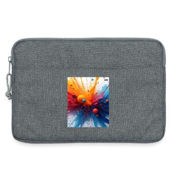 Abstract Color Explosion - Laptop bag 13" - heather grey - Front
