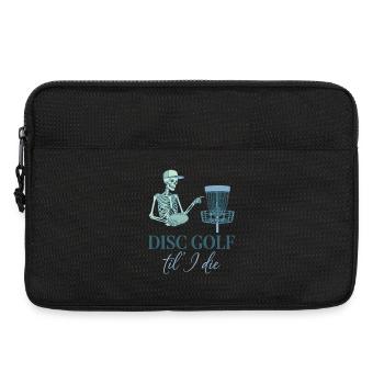 Disc Golf Til I Die Funny Disc Golfer Flying Disc - Laptop bag 13" - black - Front