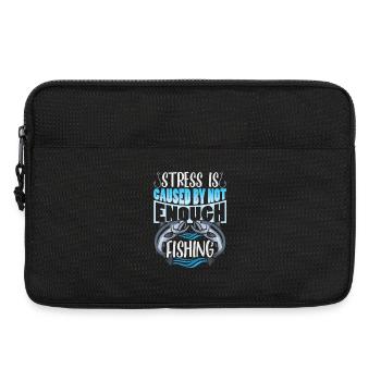 Angler Fischer Petrijünger Spruch Angeln Lustig - Laptoptasche 13" - Schwarz - Vorne