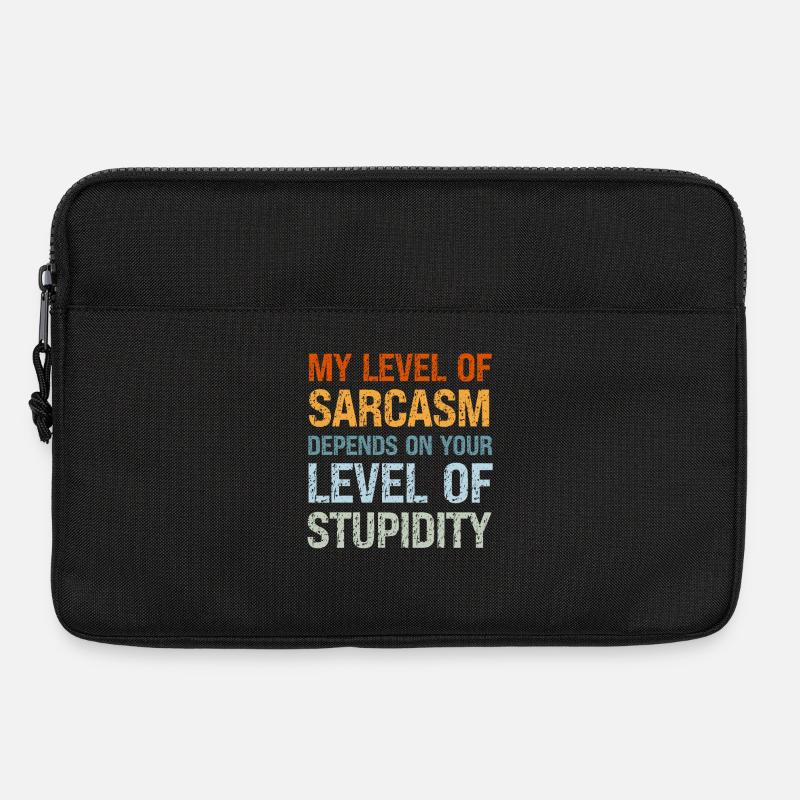 Mein Maß an Sarkasmus hängt von meiner Dummheit ab - Laptoptasche 13" - Schwarz