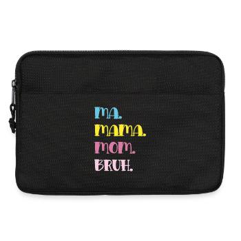 Mama Mom Bruh in Pastell Typografie - Laptoptasche 13" - Schwarz - Vorne
