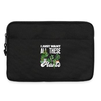 Les amateurs de plantes veulent toutes ces plantes - Sacoche pour ordinateur portable 13 pouces - noir - Devant