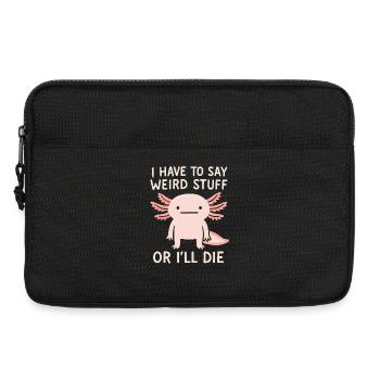 Axolotl Spruch Meme Humor Lustig Geschenkidee - Laptoptasche 13" - Schwarz - Vorne