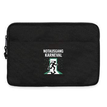Notausgang Karneval Flucht Für Karnevalsmuffel - Laptoptasche 13" - Schwarz - Vorne