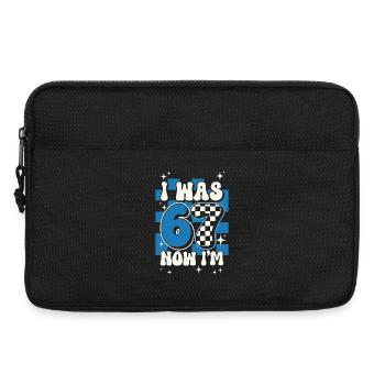 7th Birthday Boy 7 Years Old, I Was 6 Now In 7 - Laptop bag 13" - black - Front