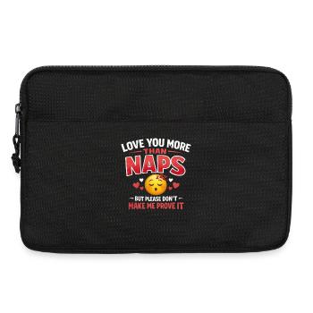 Funny Napping Sleep Lazy Tired Nap Time Humor - Laptop bag 13" - black - Front