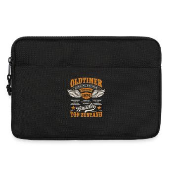 Oldtimer Februar 1976 - Geburtstag - Geschenk - Laptoptasche 13" - Schwarz - Vorne
