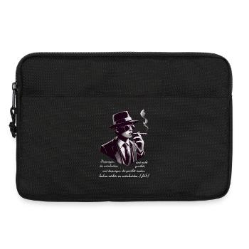 Noir-Gentleman mit Zigarre, Wer Entscheidet? - Laptoptasche 13" - Schwarz - Vorne