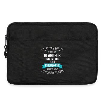 Blagueur Philosophe Incompris Humour - Sacoche pour ordinateur portable 13 pouces - noir - Devant