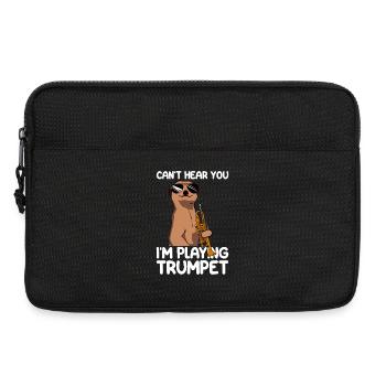 Je ne t’entends pas, trompettiste - Sacoche pour ordinateur portable 13 pouces - noir - Devant