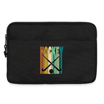 Hockey sur gazon rétro vintage - Sacoche pour ordinateur portable 13 pouces - noir - Devant